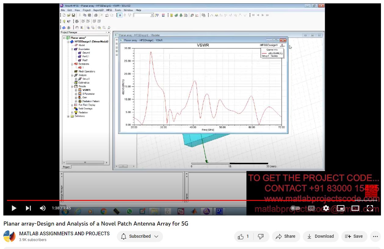 Planar Array-Design And Analysis Of A Novel Patch Antenna Array For 5G project thumbnail image