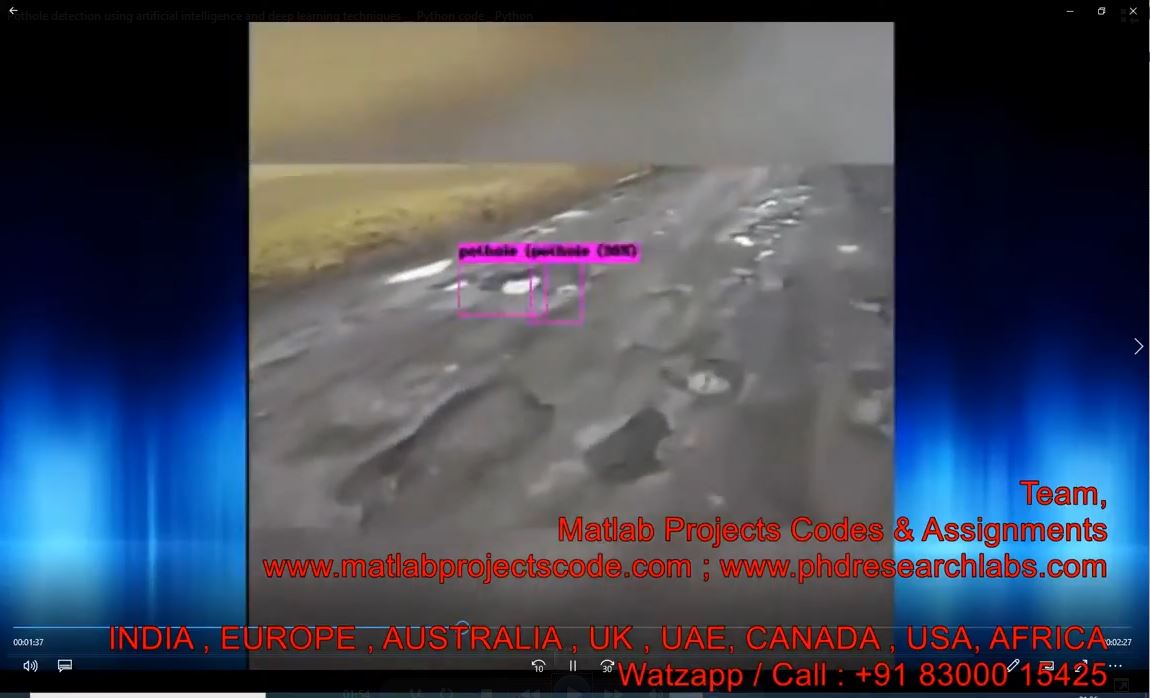 Pothole Detection Using Artificial Intelligence And Deep Learning Techniques __ Python Code _ Python project thumbnail image