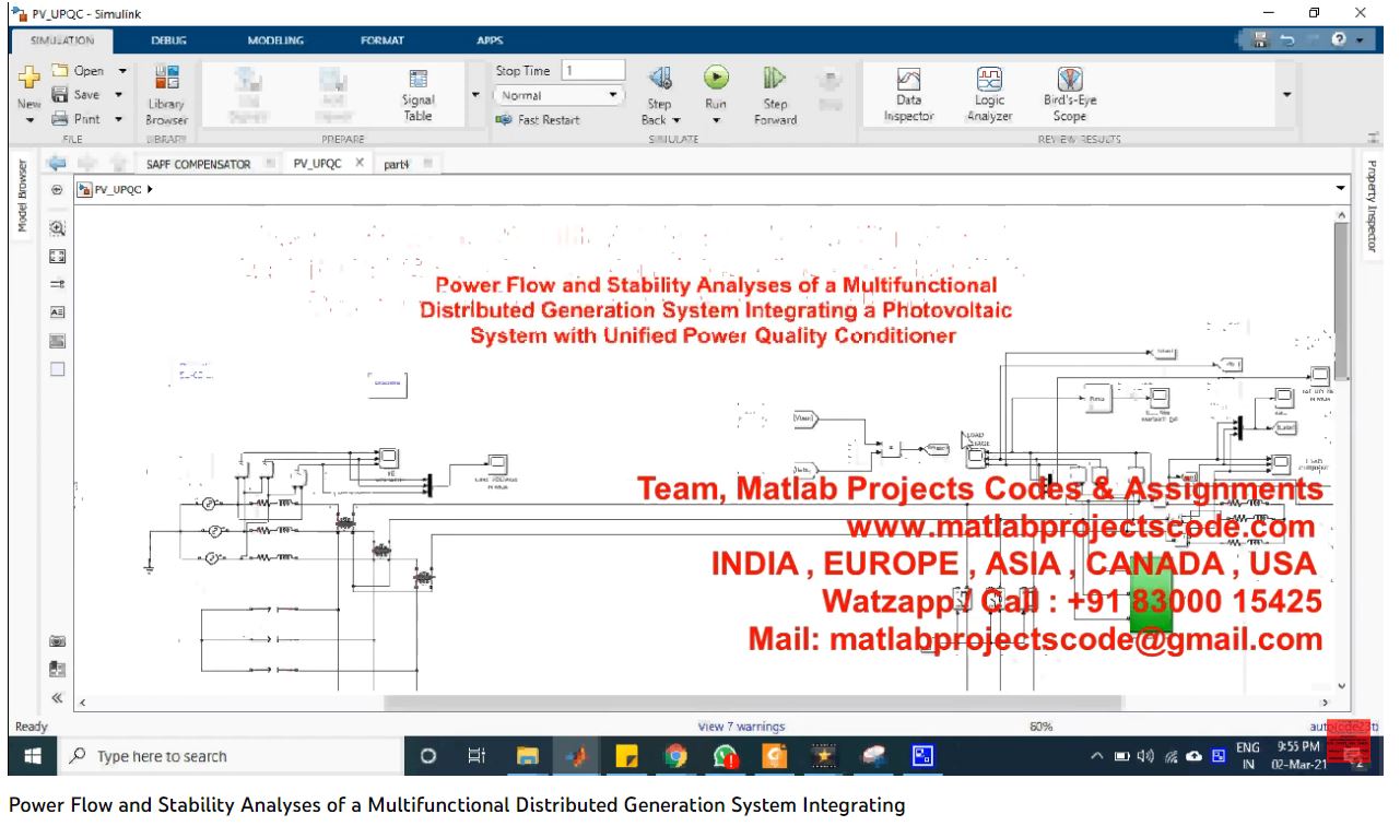 Power Flow And Stability Analyses Of A Multifunctional Distributed Generation System Integrating project simulation thumbnail for Renewable Energy Engineering
