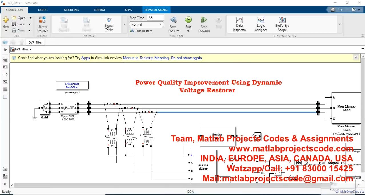 Power Quality Improvement using Dynamic Voltage Restorer project thumbnail image