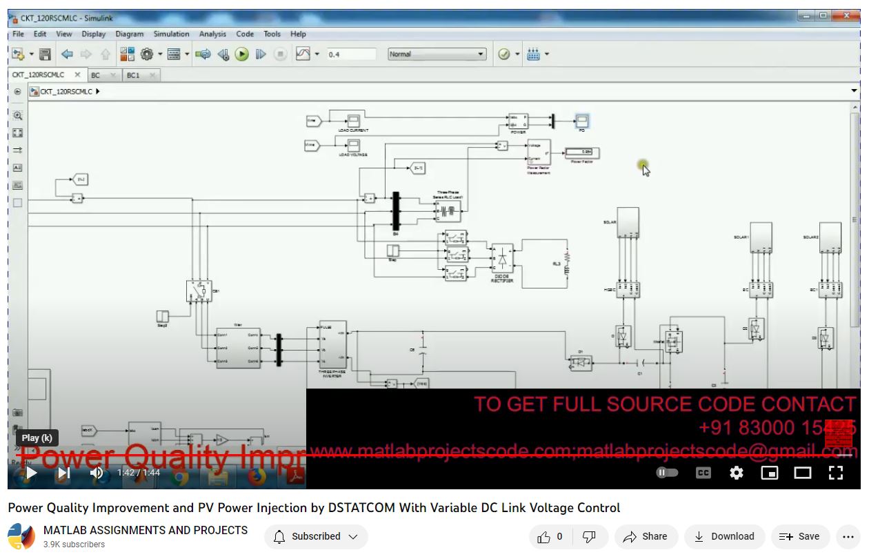 Power Quality Improvement And Pv Power Injection By Dstatcom With Variable Dc Link Voltage Control project thumbnail image