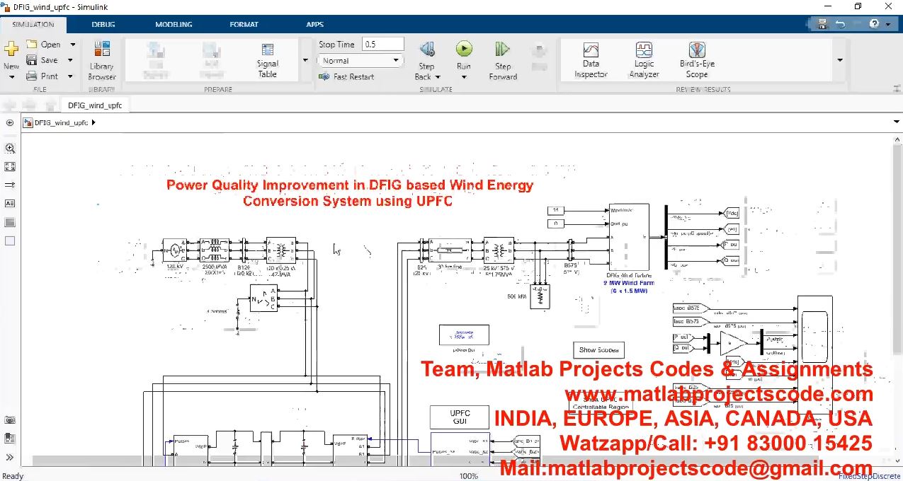 Power Quality Improvement In Dfig Based Wind Energy Conversion System Using Upfc project thumbnail image