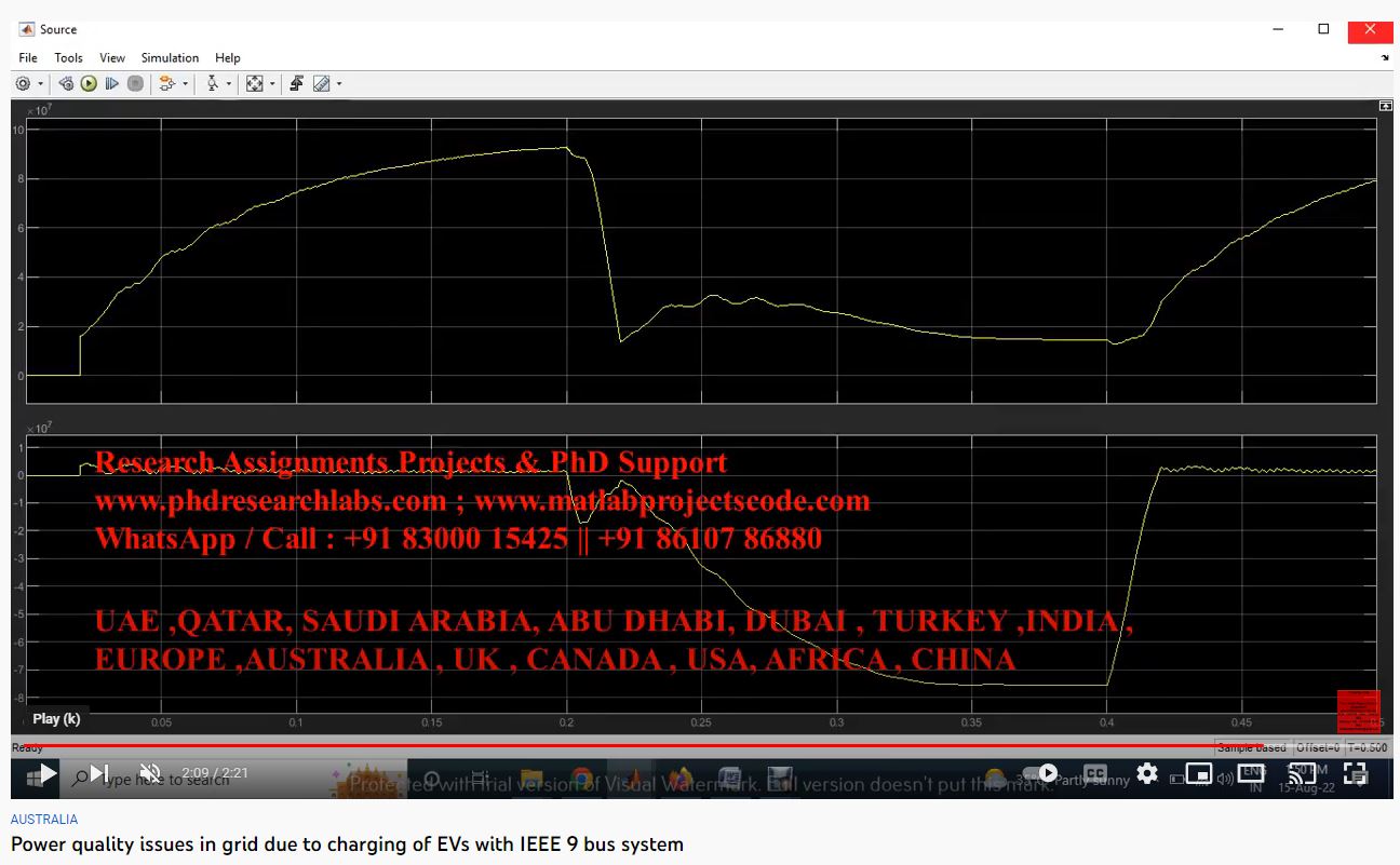Power Quality Issues in Grid Due to Charging of EVs with IEEE 9 Bus System project thumbnail image