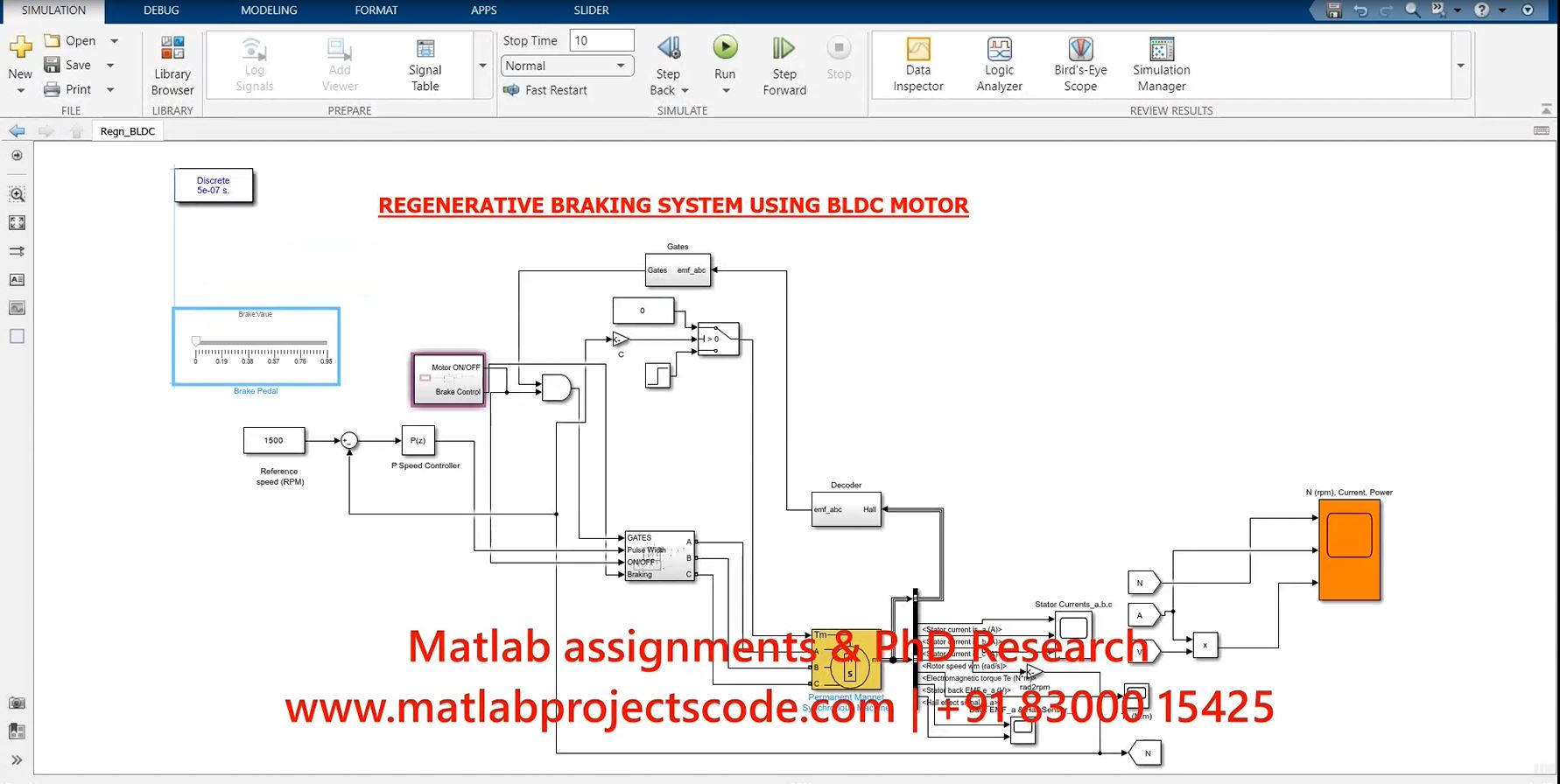Regenerative Braking System Using Bldc Motor Matlab Simulink -Electrical project thumbnail image