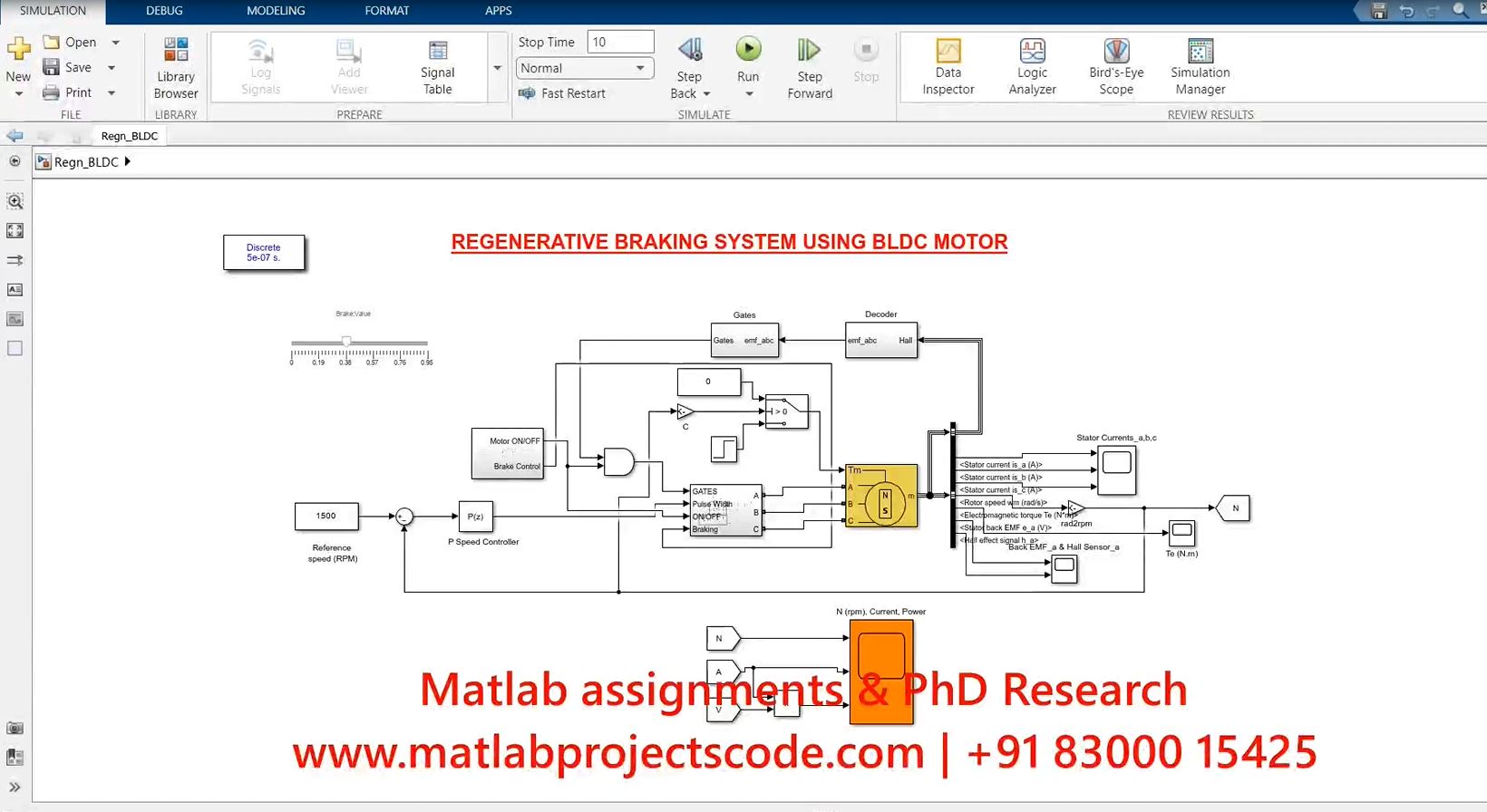 Regenerative Braking System Using Bldc Motor Simulink Model project thumbnail image
