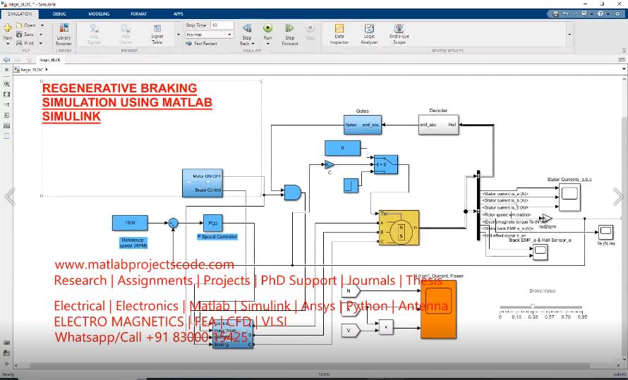Regenerative Braking System Using Matlab Simulink Simulation project thumbnail image