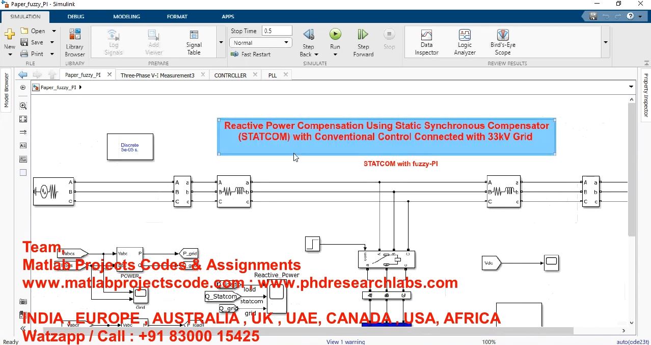 Reactive Power Compensation Using Static Synchronous Compensator Statcom With Conventional Control project thumbnail image