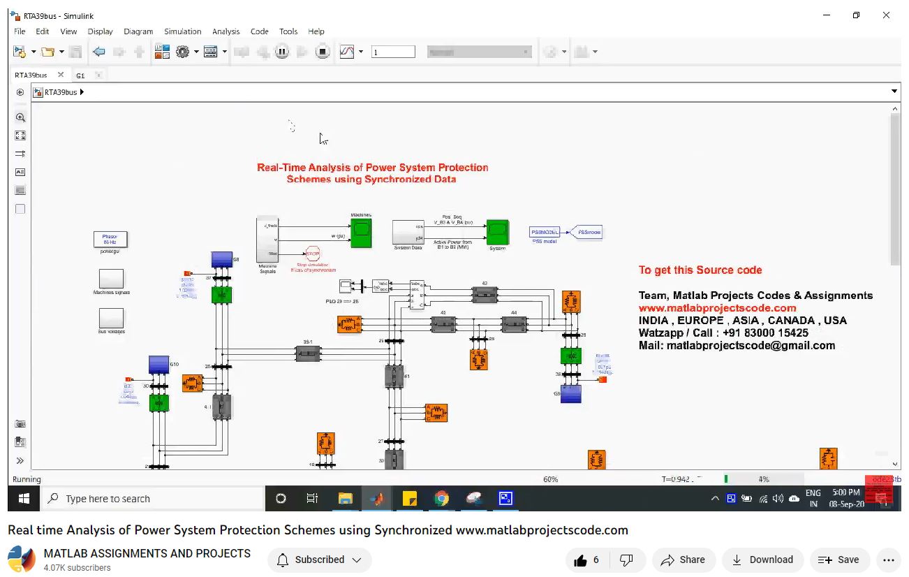 Real Time Analysis Of Power System Protection Schemes Using Synchronized-Matlab Simulink-Electrical Assignments-Projects-Phd Research project simulation thumbnail for Renewable Energy Engineering