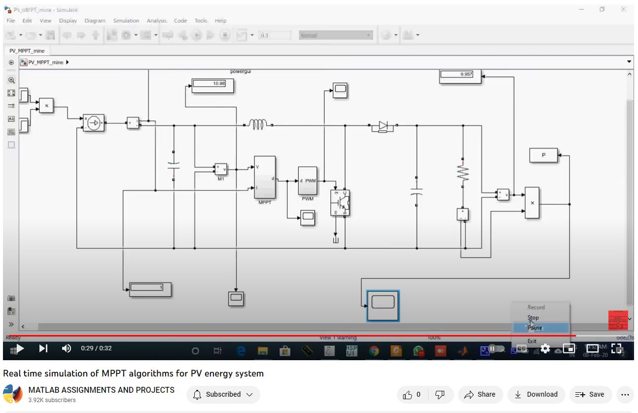 Real Time Simulation Of Mppt Algorithms For Pv Energy System project thumbnail image