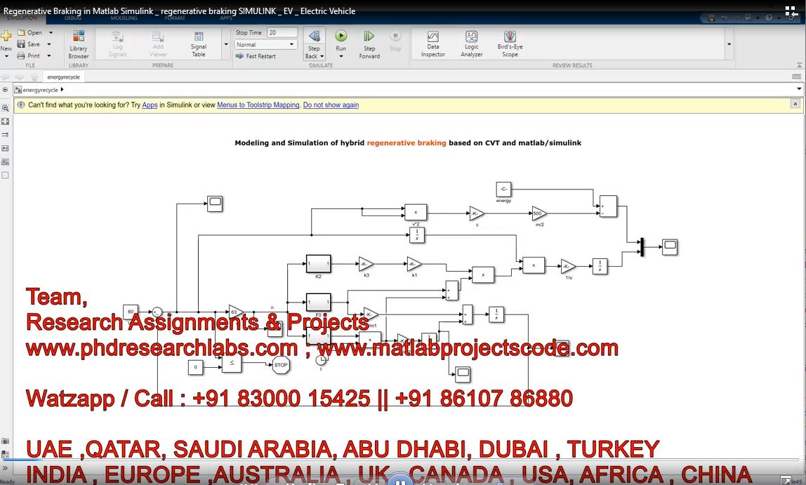 Regenerative Braking In Matlab Simulink _ Regenerative Braking Simulink _ Ev _ Electric Vehicle project thumbnail image