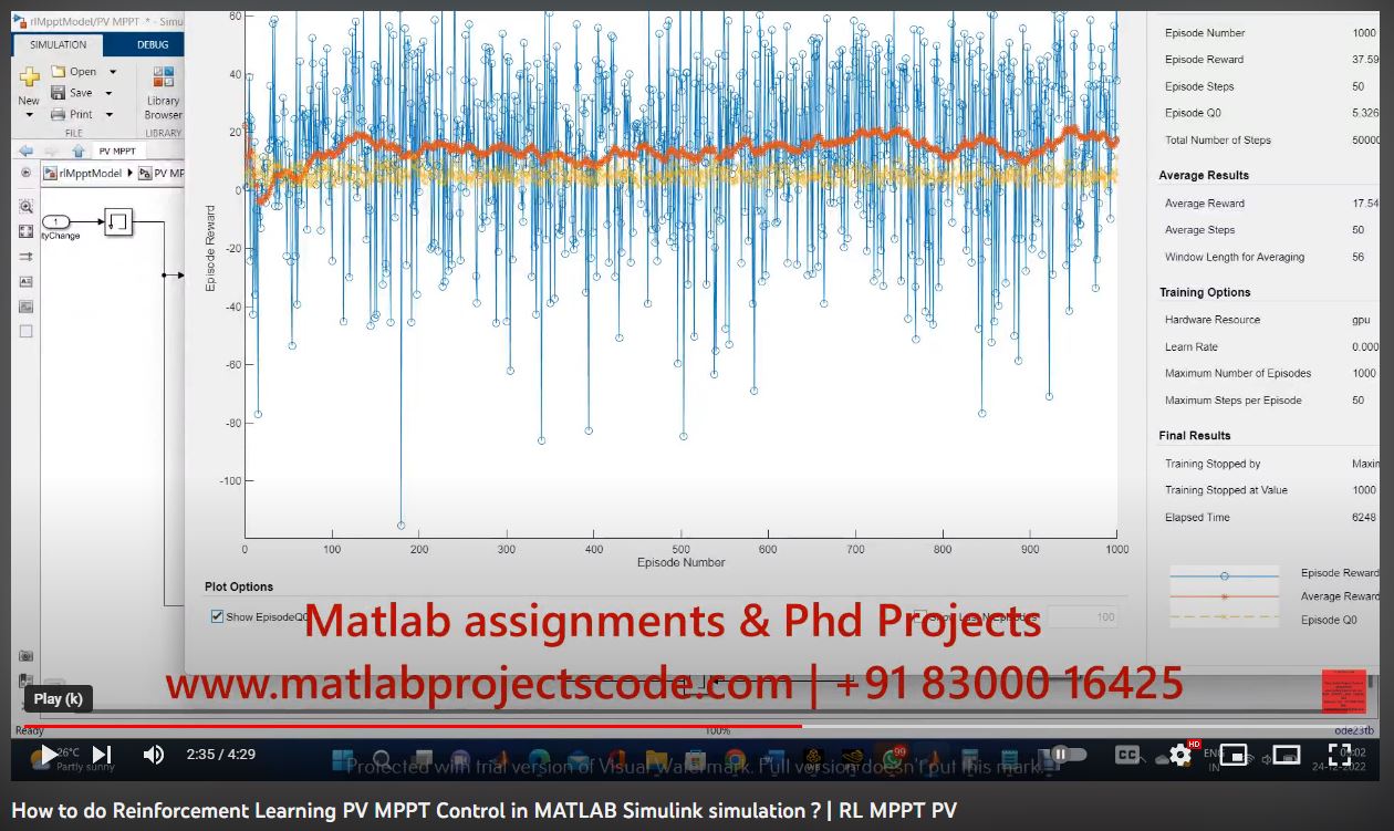 Reinforcement Learning Pv Mppt Control -- Matlab Simulink Simulation Of Reinforcement Learning Mppt project thumbnail image