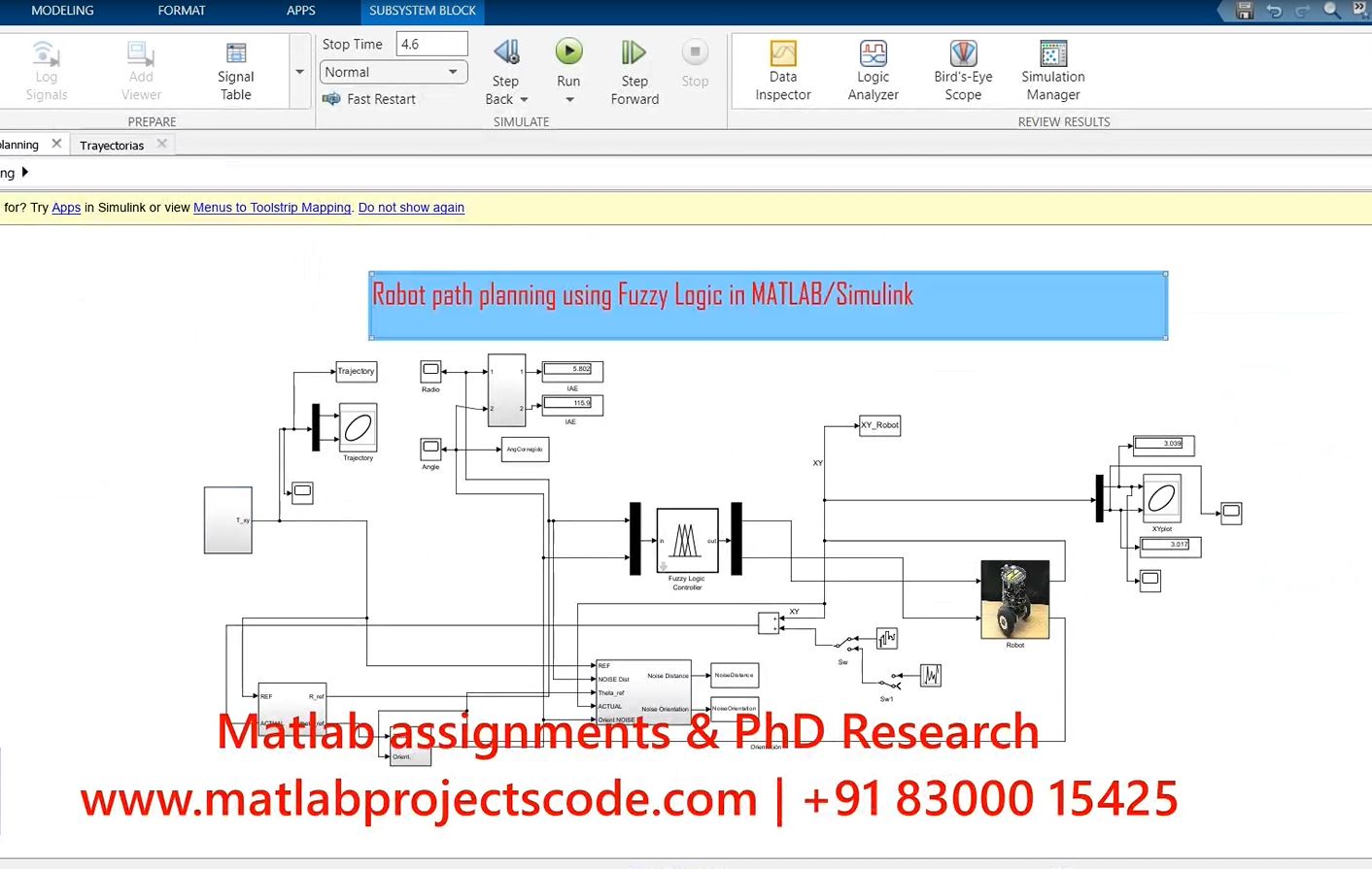Robot Path Planning Using Fuzzy Logic In Matlab Simulink project thumbnail image