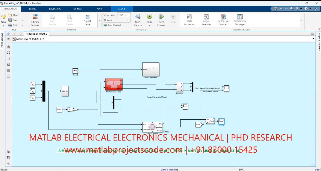 Simulink Simulation Of Comparison Of Mathematical Model Pmsm In Matlab Simulink Simulation project thumbnail image