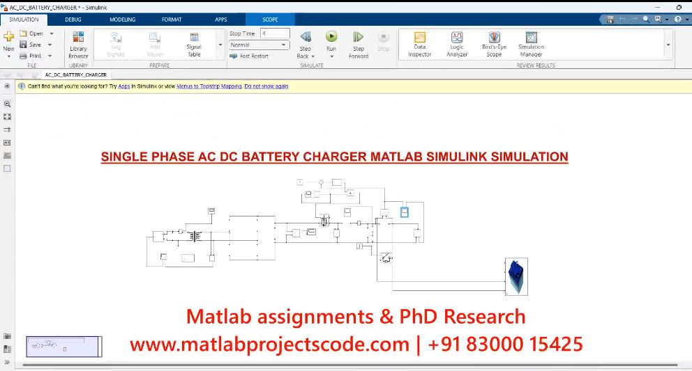 Single Phase Ac Dc Battery Charger Matlab Simulink Simulation project thumbnail image