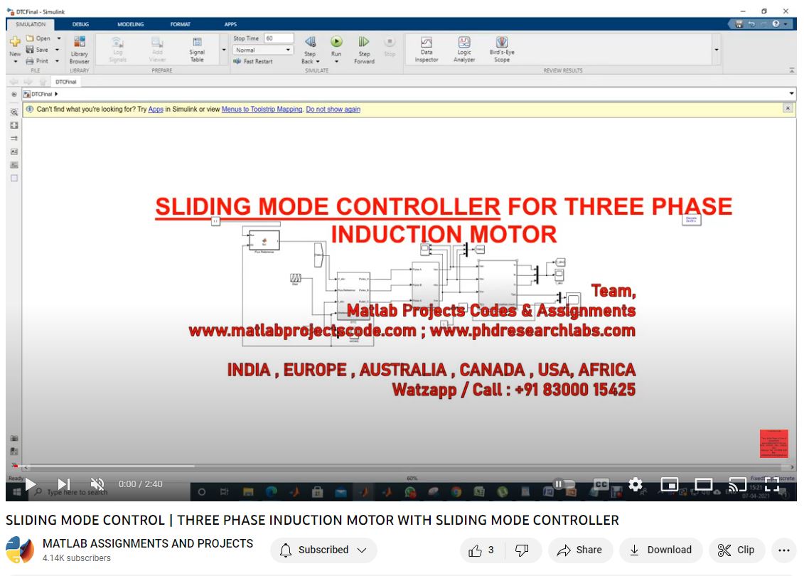 Sliding Mode Control _ Three Phase Induction Motor With Sliding Mode Controller project thumbnail image