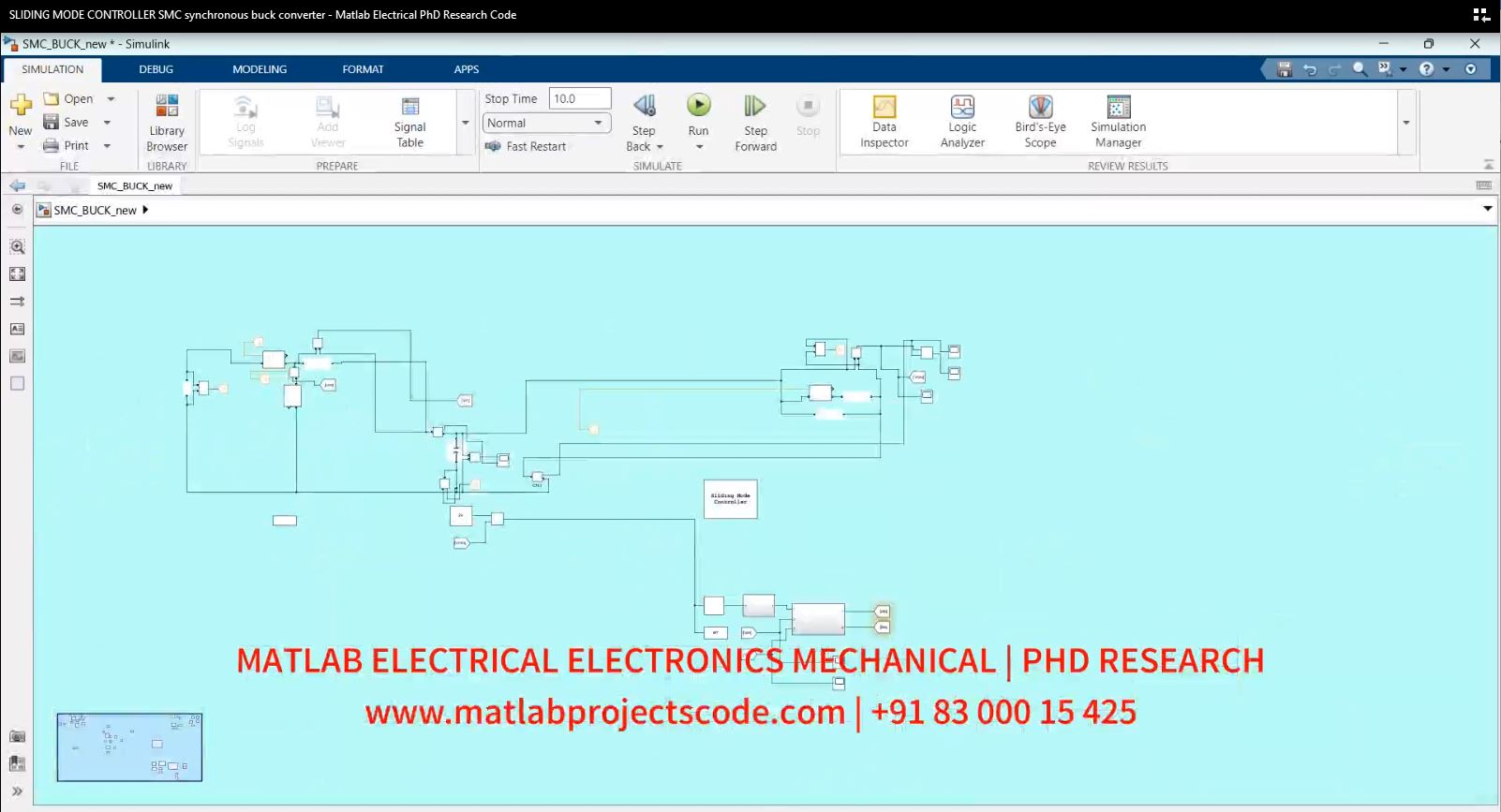 Sliding Mode Controller Smc Synchronous Buck Converter - Matlab Electrical Phd Research Code project thumbnail image