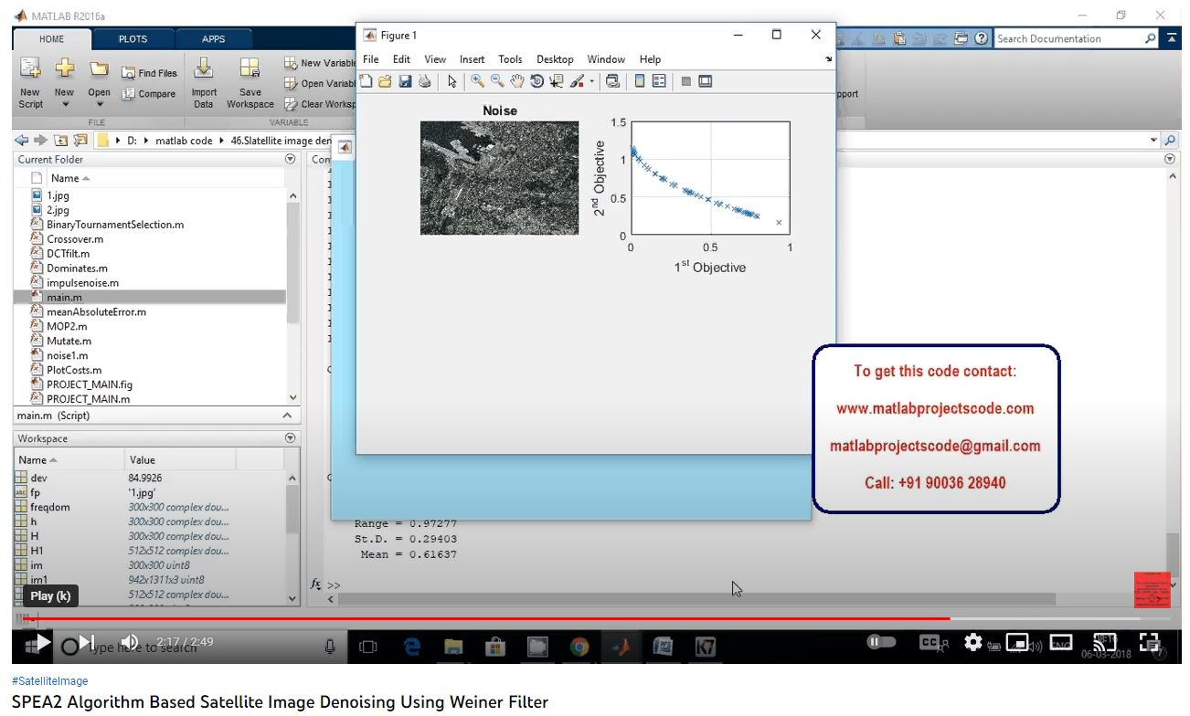 SPEA2 Algorithm based Satellite Image Denoising using Weiner Filter project thumbnail image