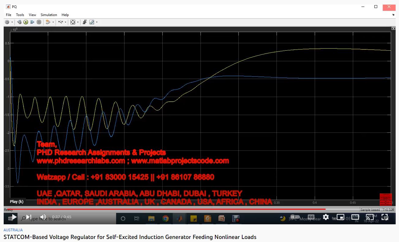 STATCOM-based Voltage Regulator for Self-Excited Induction Generator Feeding Nonlinear Loads project thumbnail image