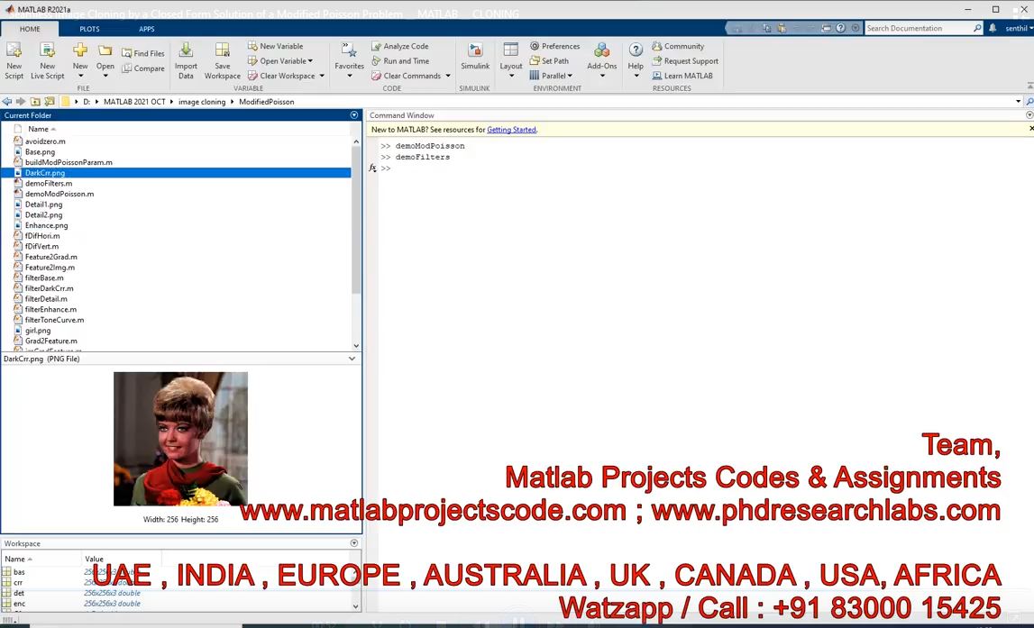 Seamless Image Cloning By A Closed Form Solution Of A Modified Poisson Problem __ Matlab __ Cloning project thumbnail image