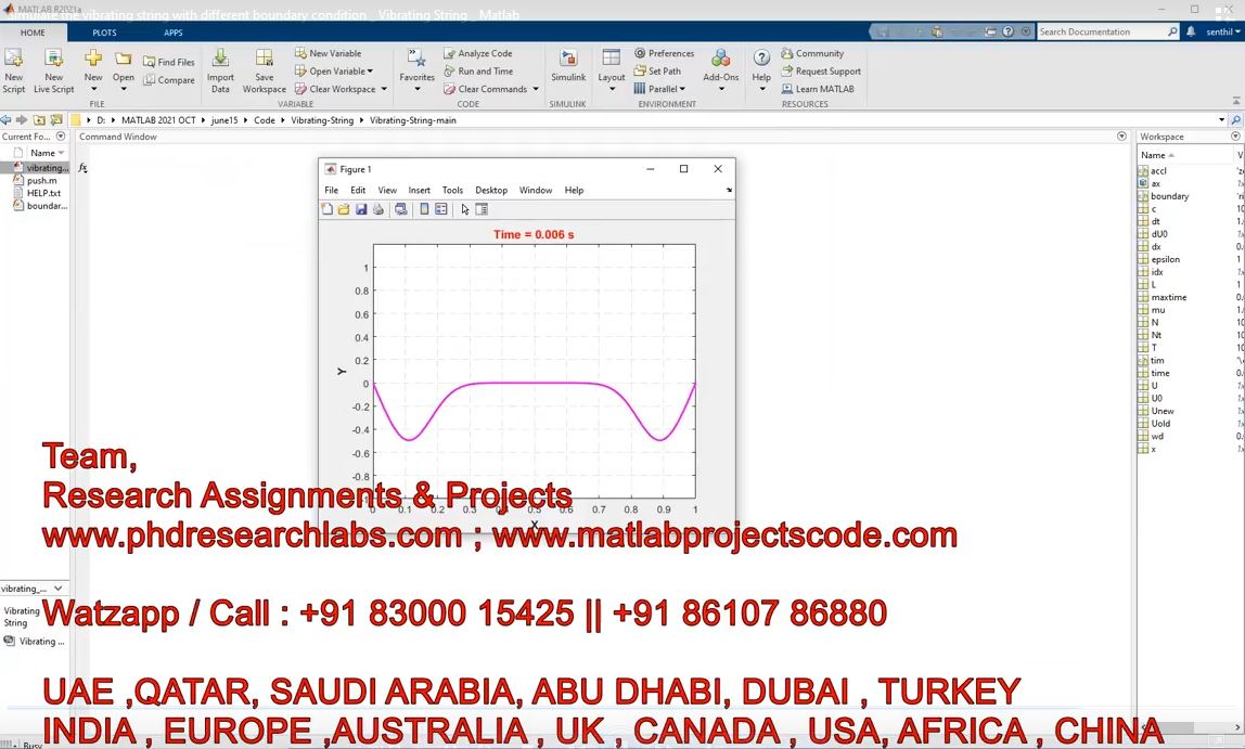 Simulate The Vibrating String With Different Boundary Condition _ Vibrating String _ Matlab project thumbnail image