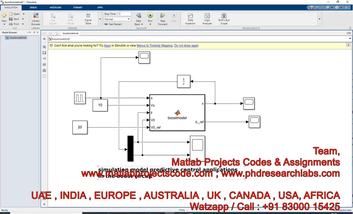 Simulation Model Predictive Control Applications In The Boost Circuit __ Mpc __ Boost __ Simulink project thumbnail image