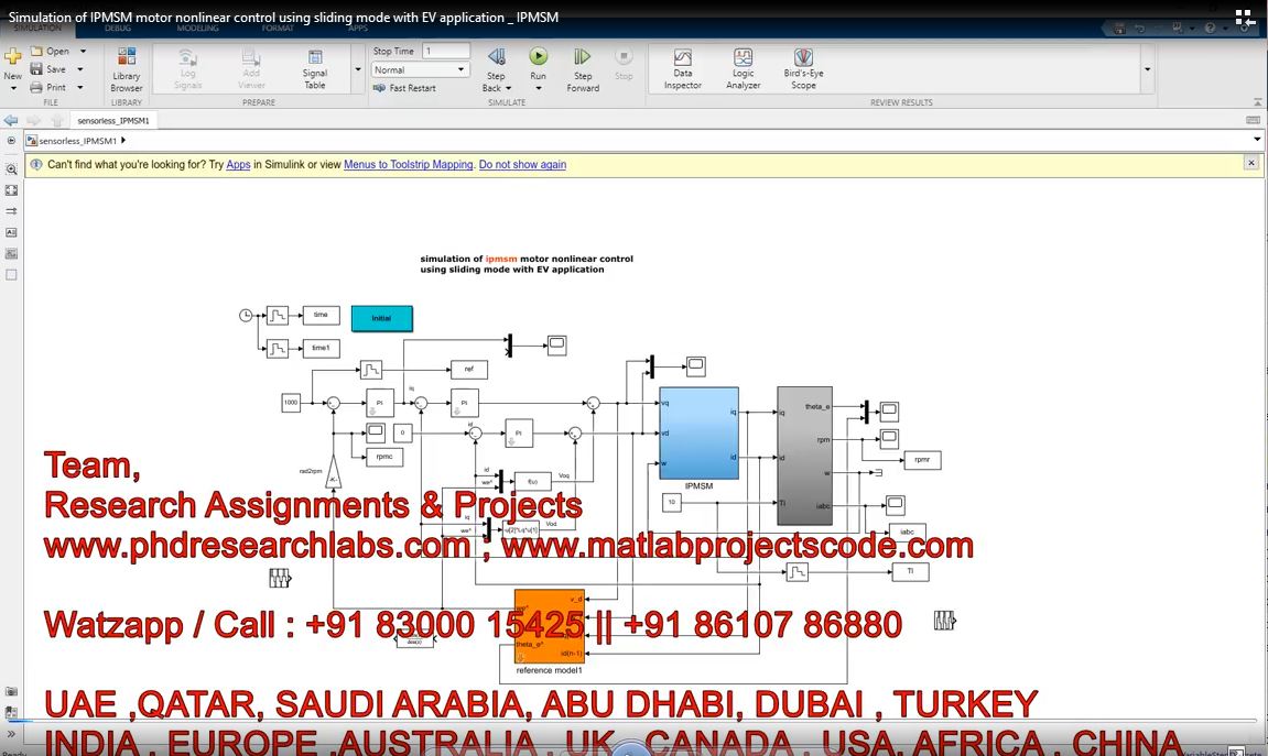 Simulation Of Ipmsm Motor Nonlinear Control Using Sliding Mode With Ev Application _ Ipmsm project thumbnail image