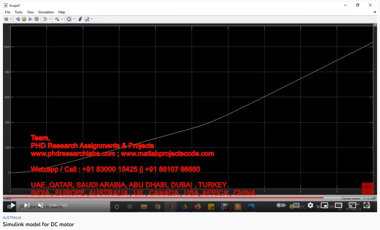 SIMULINK Model for DC Motor project thumbnail image
