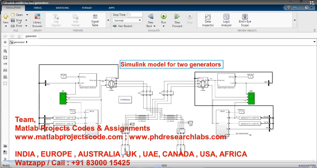 Simulink Model For Two Generators project thumbnail image