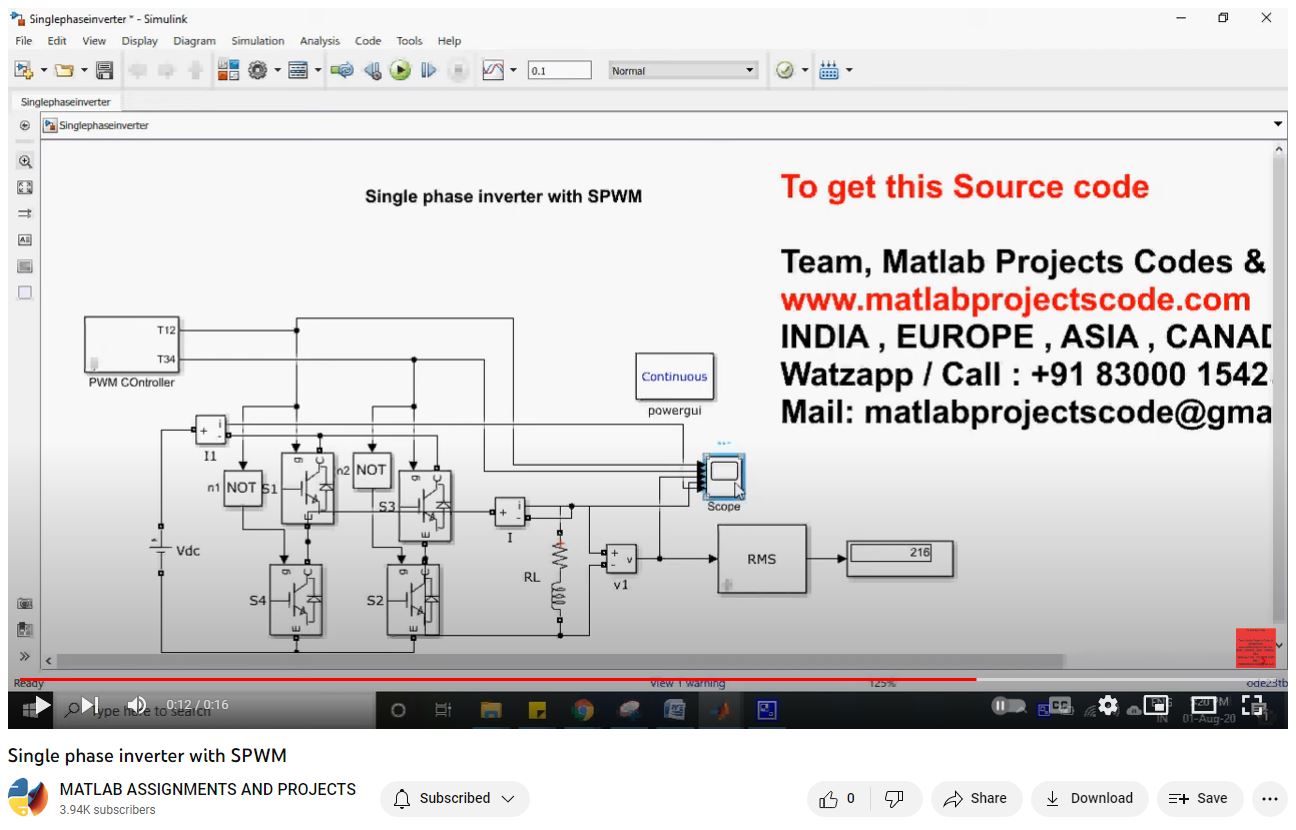 Single Phase Inverter With Spwm project thumbnail image