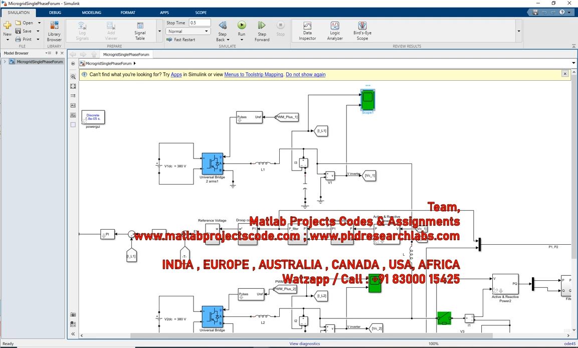 Single-Phase Islanding Control Can Achieve Inverter Islanding And Grid Operation _ Simulink _ Matlab project thumbnail image