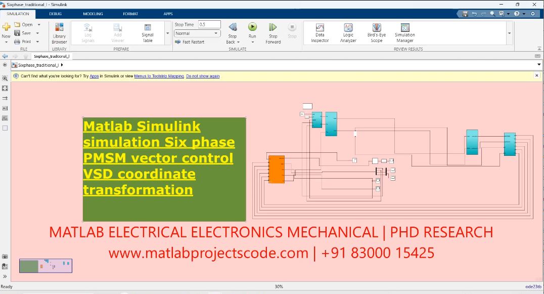 Six Phase Pmsm Vector Control Vsd Coordinate Transformation-Matlab Simulink Simulation project thumbnail image