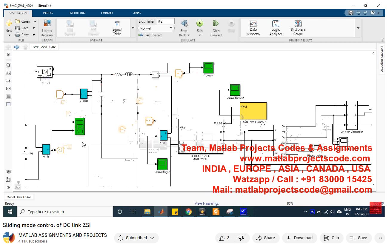 Sliding Mode Control Of Dc Link Zsi-Matlab Simulink-Electrical Assignments-Projects-Phd Research project thumbnail image