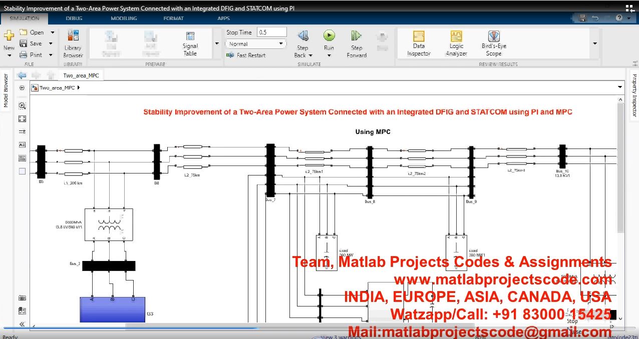 Stability Improvement Of A Two-Area Power System Connected With An Integrated Dfig And Statcom Using Pi project thumbnail image