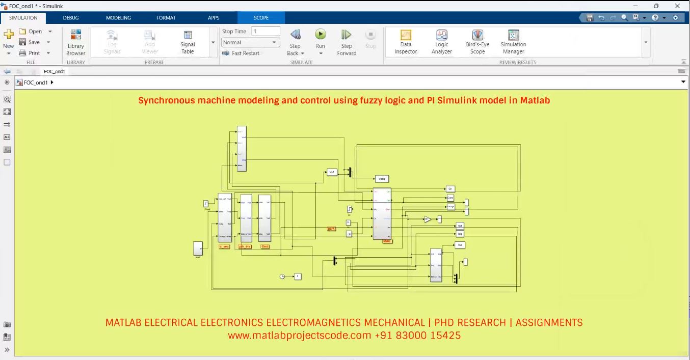 Synchronous Machine Modeling And Control Using Fuzzy Logic And Pi Simulink Model In Matlab project thumbnail image