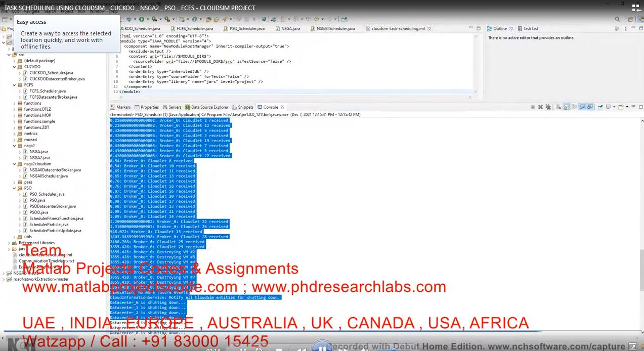 Task Scheduling Using Cloudsim _ Cuckoo _ Nsga2 _ Pso _ Fcfs - Cloudsim Project project thumbnail image