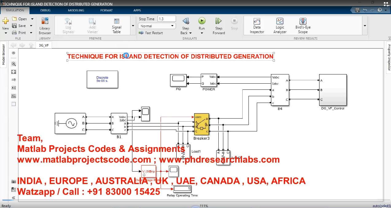 Technique For Island Detection Of Distributed Generation project thumbnail image