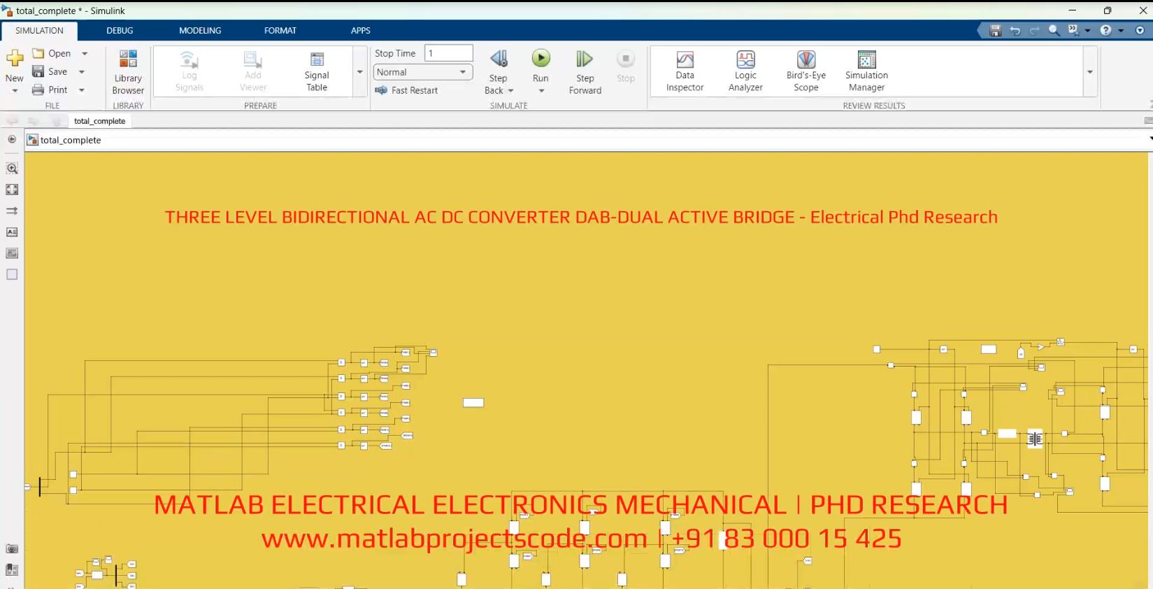 Three Level Bidirectional Ac Dc Converter Dab-Dual Active Bridge - Electrical Phd Research project thumbnail image