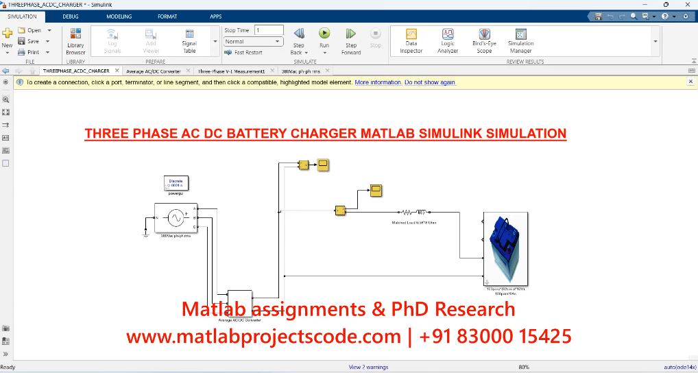 Three Phase Ac Dc Battery Charger Matlab Simulink Simulation project thumbnail image