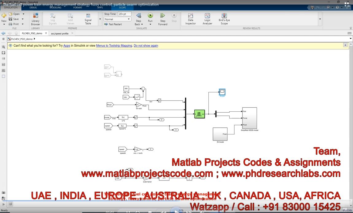 The Fuel Cell Power Train Energy Management Strategy Fuzzy Control Particle Swarm Optimization project thumbnail image