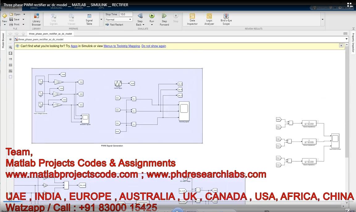 Three Phase Pwm Rectifier Ac Dc Model __ Matlab __ Simulink __ Rectifier project thumbnail image