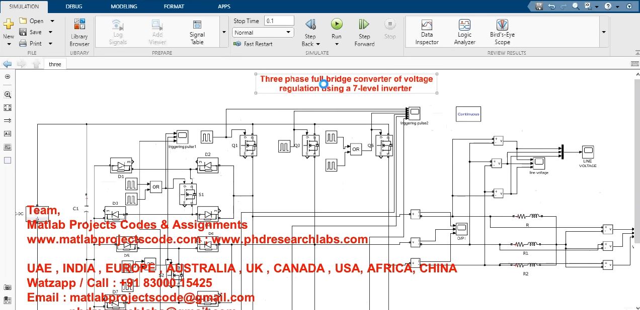 Three Phase Full Bridge Converter Of Voltage Regulation Using A 7-Level Inverter project thumbnail image
