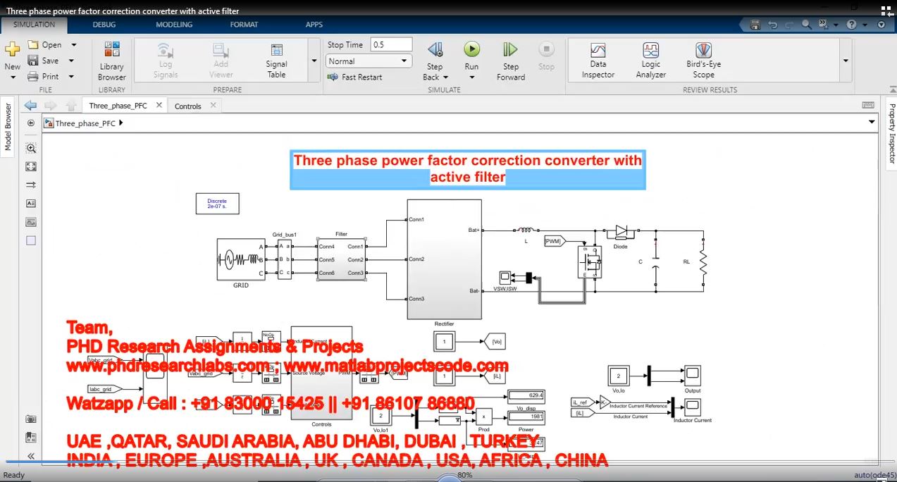 Three Phase Power Factor Correction Converter With Active Filter project thumbnail image