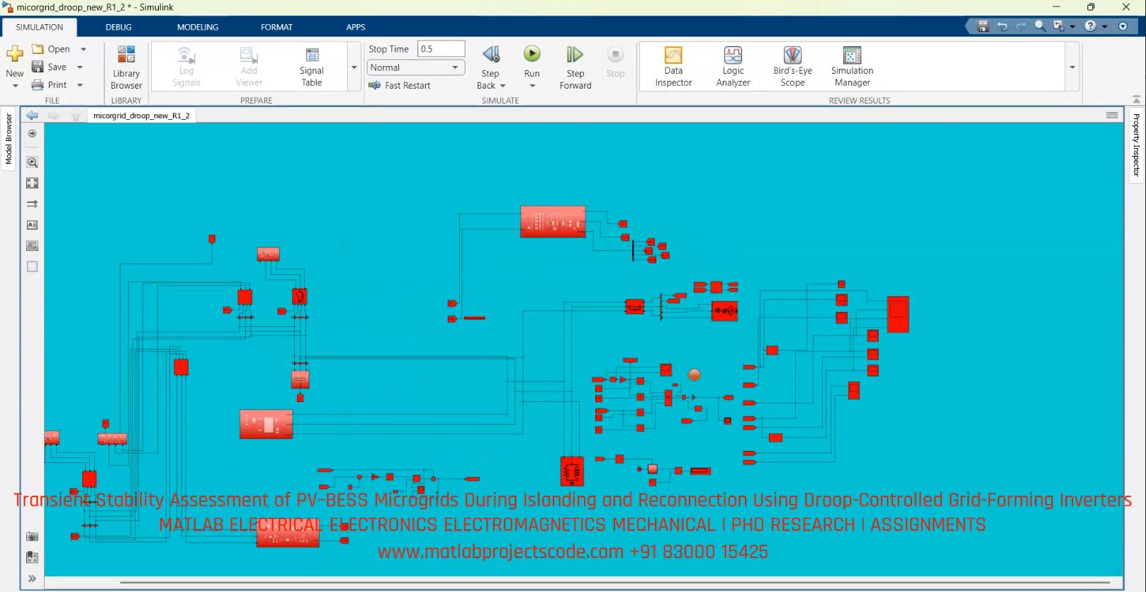 Transient Stability Assessment of PV-BESS Microgrids During Islanding and Reconnection Using Droop-Controlled Grid-Forming Inverters project thumbnail image