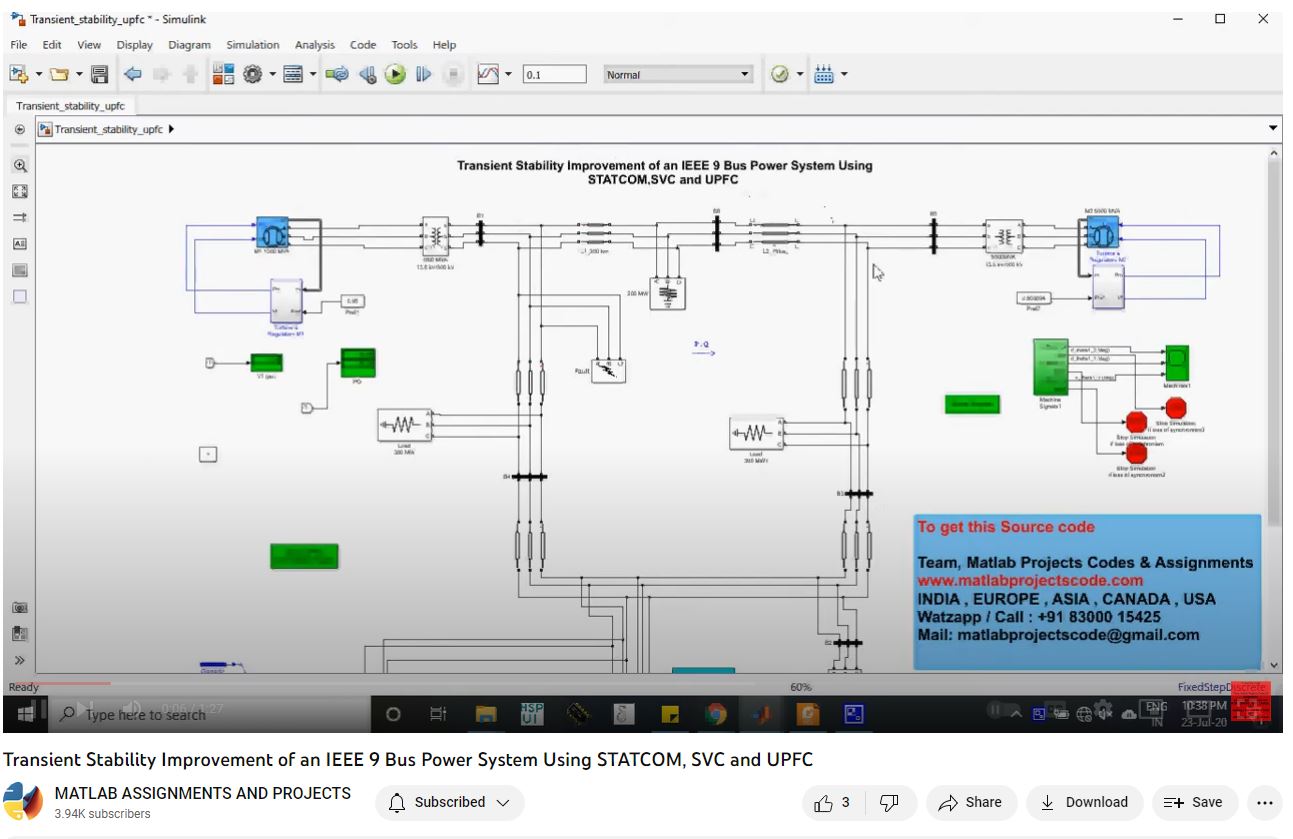 Transient Stability Improvement Of An Ieee 9 Bus Power System Using Statcom Svc And Upfc project thumbnail image