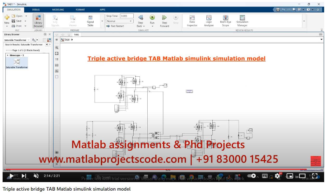Triple Active Bridge Tab Matlab Simulink Simulation project thumbnail image