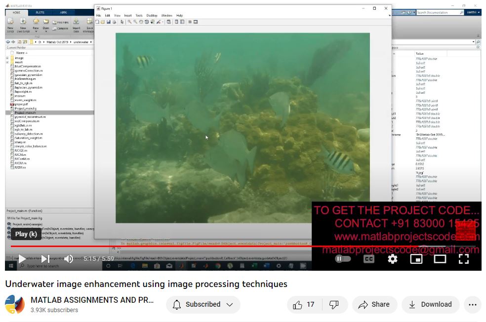 Underwater Image Enhancement Using Image Processing Techniques project thumbnail image