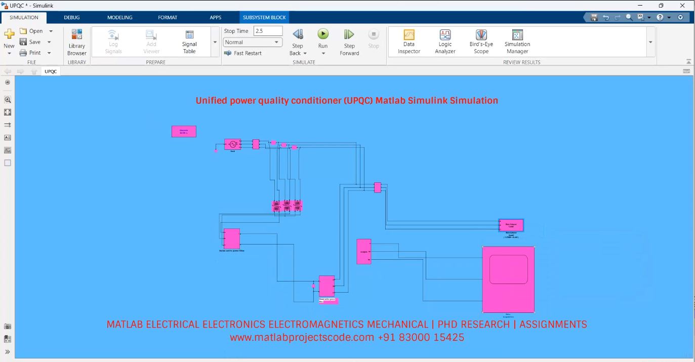 Unified Power Quality Conditioner Upqc Matlab Simulink Simulation project simulation thumbnail for Renewable Energy Engineering
