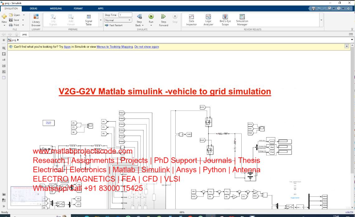 V2G-G2V Vehicle To Grid Simulation-Electrical Matlab Simulink Simulation project thumbnail image