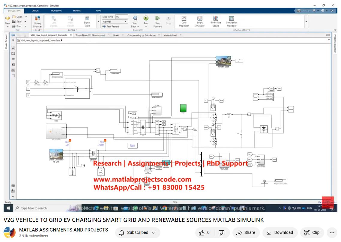 V2G-Vehicle To Grid Ev Charging Smart Grid And Renewable Sources Matlab Simulink project thumbnail image