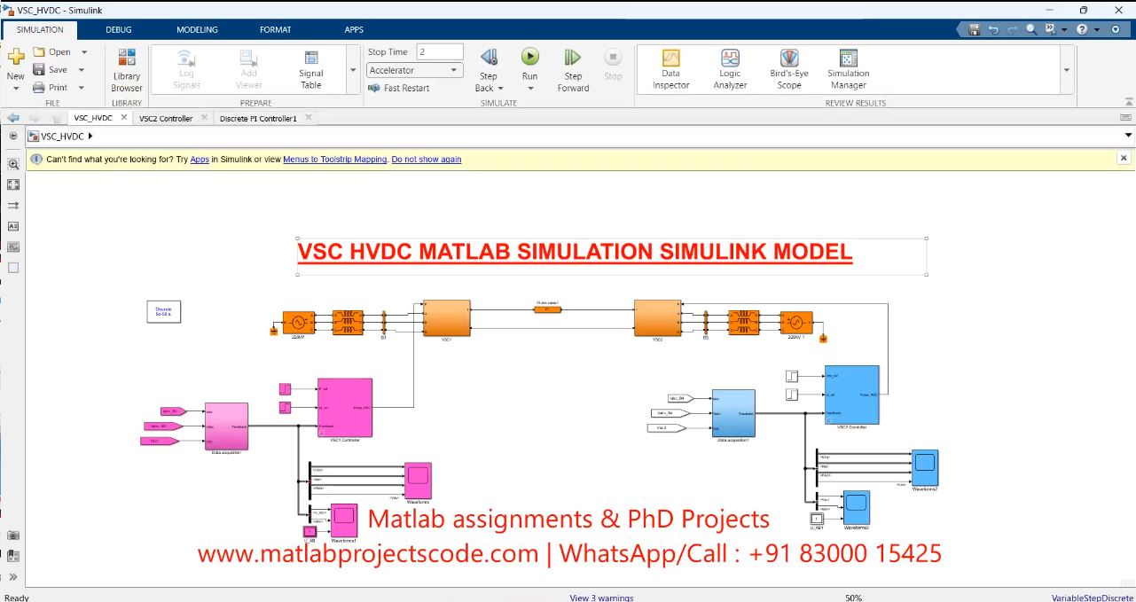 Vsc Hvdc Matlab Simulation Simulink Model project thumbnail image